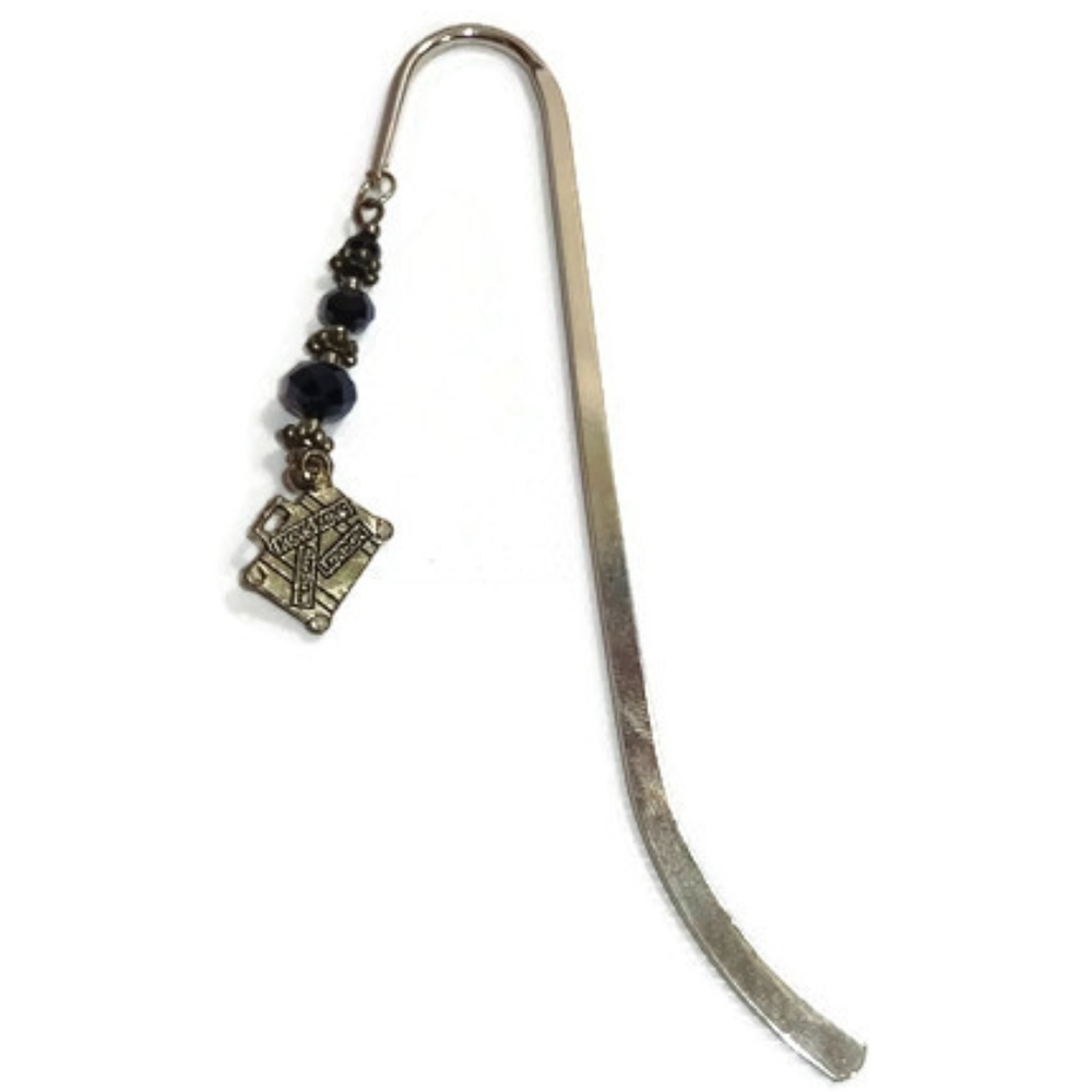 Shepherd Hook Beaded Charm Bookmark Handmade #20